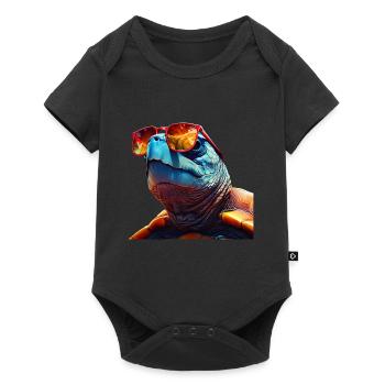 Turtle - Baby Premium short-sleeve bodysuit - black - Front