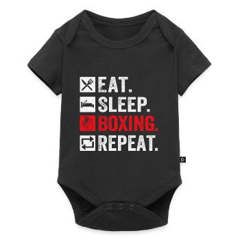 Eat Sleep Boxing Repeat - Baby Premium short-sleeve bodysuit - black - Front