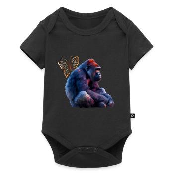 Monkey - Baby Premium short-sleeve bodysuit - black - Front