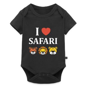 i love safari - Body à manches courtes Premium Bébé - noir - Devant