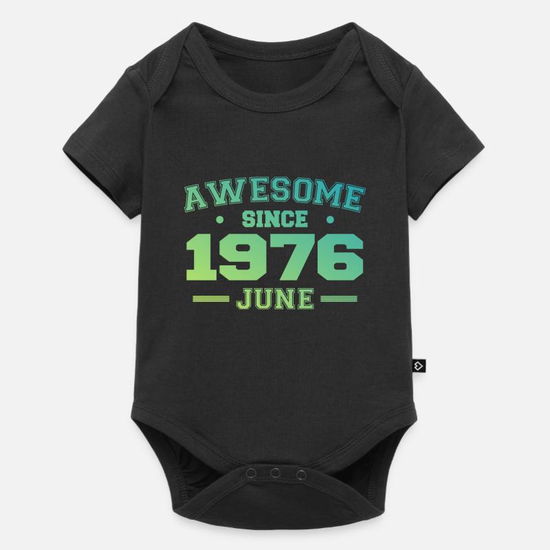 Juni 1976 Geburtstagsjahr 1976 Juni Geschenk 1976 - Baby Premium Kurzarmbody - Schwarz