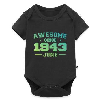 June 1943 Birthday Year 1943 June Gift 1943 - Baby Premium short-sleeve bodysuit - black - Front