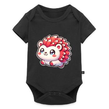 Igel - Baby Premium Kurzarmbody - Schwarz - Vorne