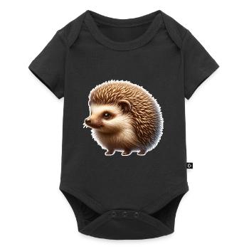 Igel - Baby Premium Kurzarmbody - Schwarz - Vorne