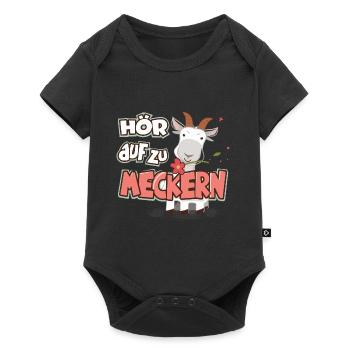Hör auf zu meckern für eine Frau oder Mädchen - Baby Premium Kurzarmbody - Schwarz - Vorne