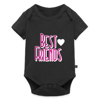 Meilleurs amis Amis Amitié - Body à manches courtes Premium Bébé - noir - Devant