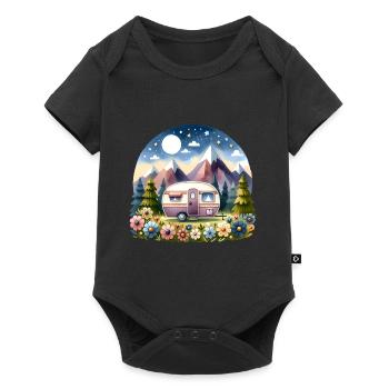 Camping Camper Caravan - Baby Premium short-sleeve bodysuit - black - Front