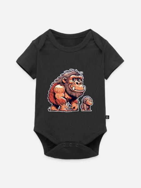 Neandertaler - Baby Premium Kurzarmbody - Schwarz