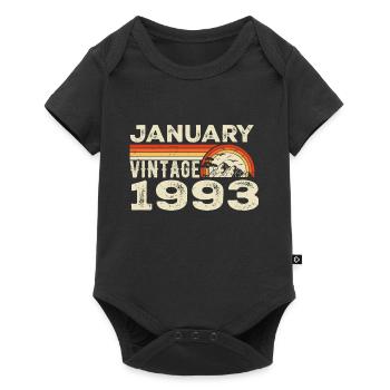 January 1993 Vintage Birthday 1993, Born in 1993 - Baby Premium short-sleeve bodysuit - black - Front