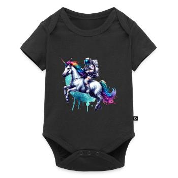 Licorne astronaute - Body à manches courtes Premium Bébé - noir - Devant