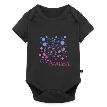 Namaste - Baby Premium Kurzarmbody - Schwarz - Vorne