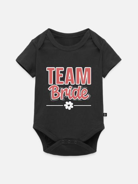 Team Bride - Baby Premium Kurzarmbody - Schwarz