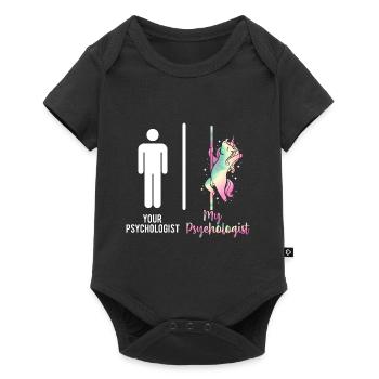 Psychologie psychologue thérapeute cadeau psyché - Body à manches courtes Premium Bébé - noir - Devant
