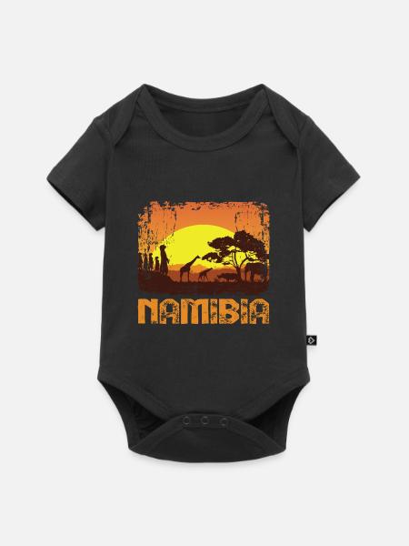 Namibia Afrika Shirt Geschenkidee - Baby Premium Kurzarmbody - Schwarz