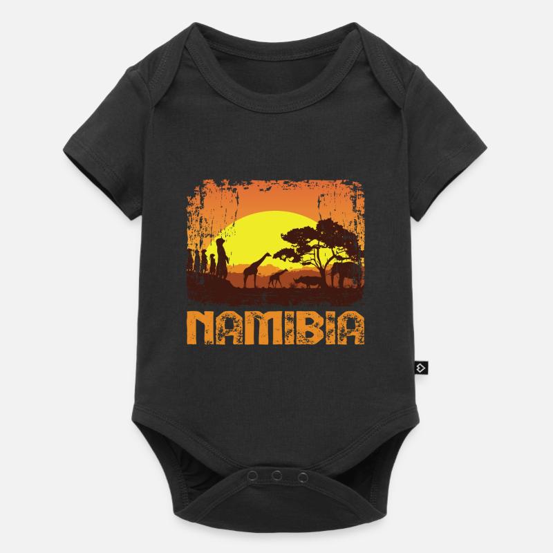 Namibia Afrika Shirt Geschenkidee - Baby Premium Kurzarmbody - Schwarz