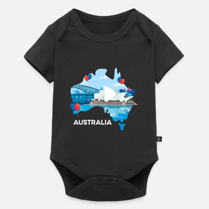Australien - Baby Premium Kurzarmbody - Schwarz