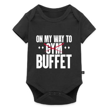 Fitness Funny On My Way To Buffet - Baby Premium short-sleeve bodysuit - black - Front