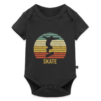Retro Skater Cool Skateboard Boys Gift - Baby Premium short-sleeve bodysuit - black - Front