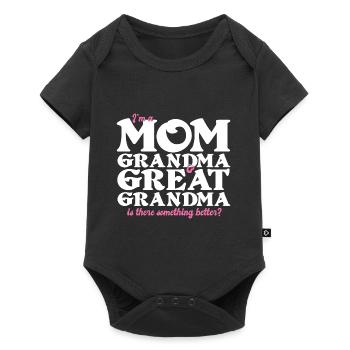 Great-grandmother great-grandmother great-grandchildren - Baby Premium short-sleeve bodysuit - black - Front