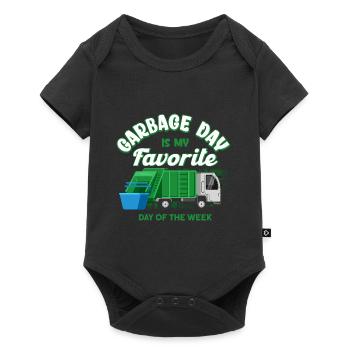 Garbage truck birthday garbage truck - Baby Premium short-sleeve bodysuit - black - Front