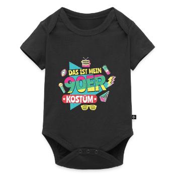 Das ist mein 90er Kostüm 90er Jahre Party Spruch - Baby Premium Kurzarmbody - Schwarz - Vorne