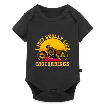 I Just Really Like Motorbikes - Baby Premium short-sleeve bodysuit - black - Front