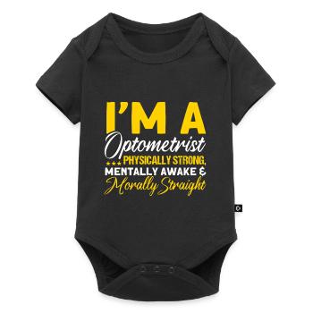 Augenarzt Optometrie Augenoptiker Optiker - Baby Premium Kurzarmbody - Schwarz - Vorne