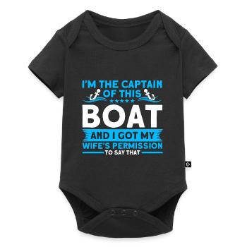 Boat Lovers Boat Captain Captains - Baby Premium short-sleeve bodysuit - black - Front