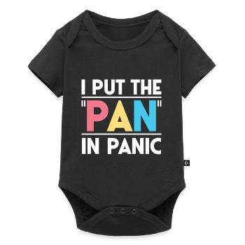 I PUT THE PAN IN PANIC / Pansexuell - Baby Premium Kurzarmbody - Schwarz - Vorne