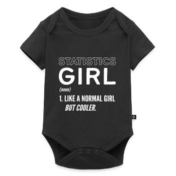 Cadeau de chercheuse en statistiques - Body à manches courtes Premium Bébé - noir - Devant