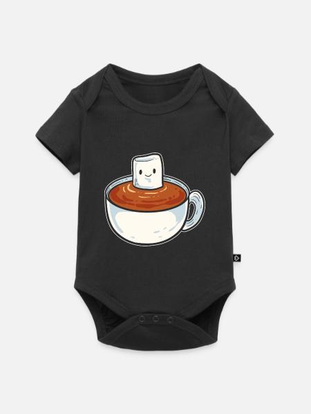 Marshmallow Mann Wohnmobil Gift - Baby Premium Kurzarmbody - Schwarz