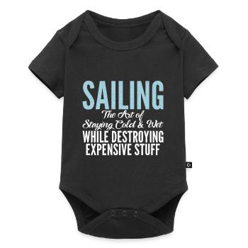Catamaran sailing - Baby Premium short-sleeve bodysuit - black - Front