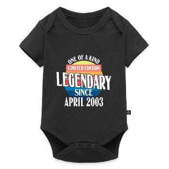 Limited Edition Legendär seit April 2003 - Baby Premium Kurzarmbody - Schwarz - Vorne