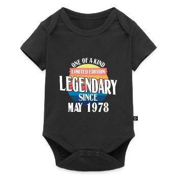 Limited Edition Legendär seit Mai 1978 Geburtstag - Baby Premium Kurzarmbody - Schwarz - Vorne
