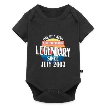 Limited Edition Legendär seit Juli 2003 Geburtstag - Baby Premium Kurzarmbody - Schwarz - Vorne