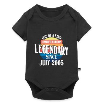 Limited Edition Legendär seit Juli 2005 Geburtstag - Baby Premium Kurzarmbody - Schwarz - Vorne