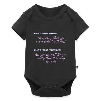 You: no go=contact with Ex's - Baby Premium short-sleeve bodysuit - black - Front