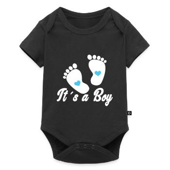 It's A Boy - Baby - Baby Premium Kurzarmbody - Schwarz - Vorne