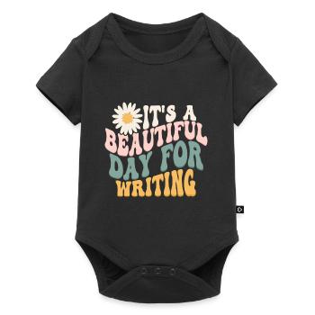 Writing - Baby Premium short-sleeve bodysuit - black - Front