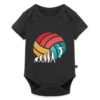 Volleyball Player Sport Retro Evolution - Body à manches courtes Premium Bébé - noir - Devant