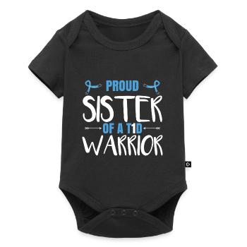 Proud Sister Of A T1D Warrior - Baby Premium short-sleeve bodysuit - black - Front