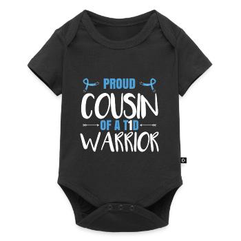 Proud Cousin Of A T1D Warrior - Baby Premium short-sleeve bodysuit - black - Front