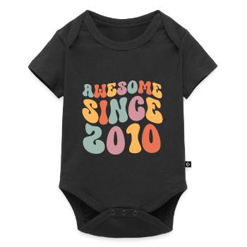 2010 Vintage Anniversaire Groovy Vintage Rétro - Body à manches courtes Premium Bébé - noir - Devant