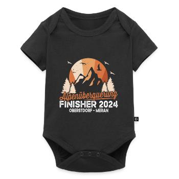 Alpenüberquerung 2024 Oberstdorf Meran - Baby Premium Kurzarmbody - Schwarz - Vorne