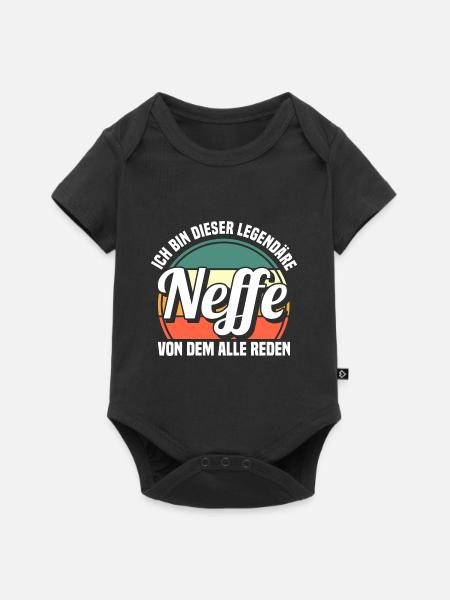 Neffe - Baby Premium Kurzarmbody - Schwarz