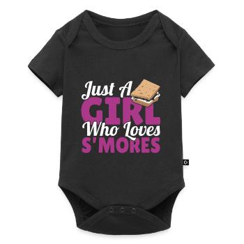 Femmes juste une fille qui aime Smores Marshmallow Cam - Body à manches courtes Premium Bébé - noir - Devant