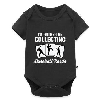 Je préfère collectionner les cartes de baseball Men Collec - Body à manches courtes Premium Bébé - noir - Devant