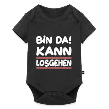 Bin Da Kann Losgehen für Männer und Fauen - Baby Premium Kurzarmbody - Schwarz - Vorne