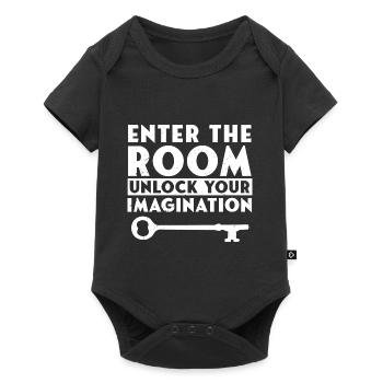 Challenge Enter The Room Unlock Your Imagination M - Baby Premium Kurzarmbody - Schwarz - Vorne