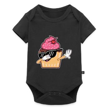 Cool Dabbing Cupcake Baking Kids Pastry Chef - Baby Premium short-sleeve bodysuit - black - Front